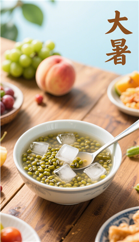 大暑节气海报插画设计图片